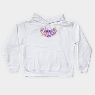 Watercolor Barn Owl Kids Hoodie